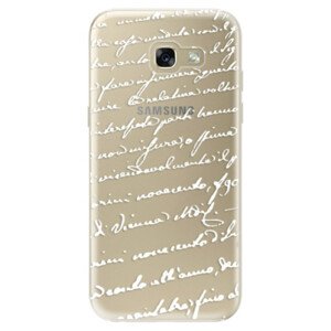 Odolné silikónové puzdro iSaprio - Handwriting 01 - white - Samsung Galaxy A5 2017