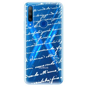 Odolné silikónové puzdro iSaprio - Handwriting 01 - white - Huawei Honor 9X