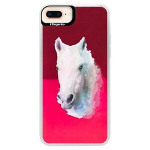 Neónové púzdro Pink iSaprio - Horse 01 - iPhone 8 Plus