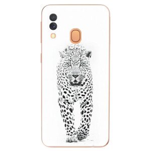 Odolné silikónové puzdro iSaprio - White Jaguar - Samsung Galaxy A40