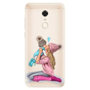 Silikónové puzdro iSaprio - Kissing Mom - Blond and Boy - Xiaomi Redmi 5 Plus