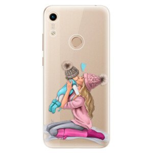 Odolné silikónové puzdro iSaprio - Kissing Mom - Blond and Boy - Huawei Honor 8A