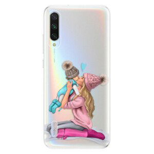 Odolné silikónové puzdro iSaprio - Kissing Mom - Blond and Boy - Xiaomi Mi A3