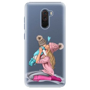 Plastové puzdro iSaprio - Kissing Mom - Blond and Boy - Xiaomi Pocophone F1