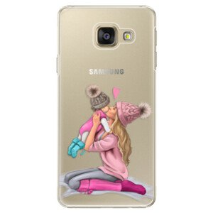 Plastové puzdro iSaprio - Kissing Mom - Blond and Girl - Samsung Galaxy A3 2016