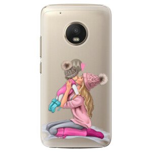 Plastové puzdro iSaprio - Kissing Mom - Blond and Girl - Lenovo Moto G5 Plus