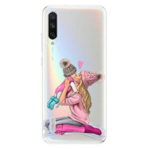 Odolné silikónové puzdro iSaprio - Kissing Mom - Blond and Girl - Xiaomi Mi A3