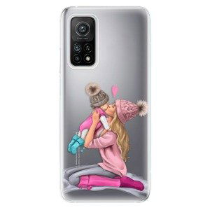 Odolné silikónové puzdro iSaprio - Kissing Mom - Blond and Girl - Xiaomi Mi 10T / Mi 10T Pro