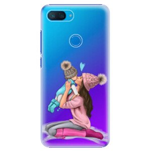 Plastové puzdro iSaprio - Kissing Mom - Brunette and Boy - Xiaomi Mi 8 Lite