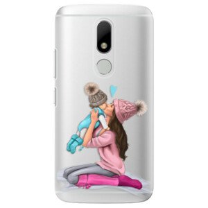 Plastové puzdro iSaprio - Kissing Mom - Brunette and Boy - Lenovo Moto M