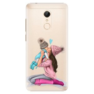 Plastové puzdro iSaprio - Kissing Mom - Brunette and Boy - Xiaomi Redmi 5