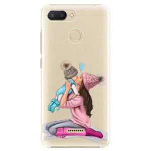 Plastové puzdro iSaprio - Kissing Mom - Brunette and Boy - Xiaomi Redmi 6