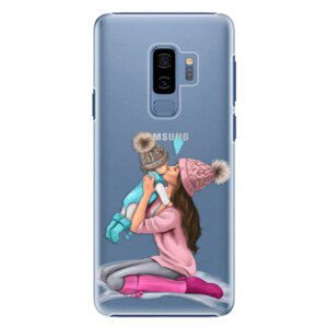 Plastové puzdro iSaprio - Kissing Mom - Brunette and Boy - Samsung Galaxy S9 Plus