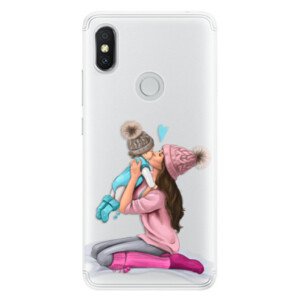 Silikónové puzdro iSaprio - Kissing Mom - Brunette and Boy - Xiaomi Redmi S2