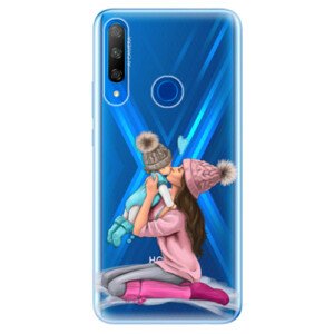 Odolné silikónové puzdro iSaprio - Kissing Mom - Brunette and Boy - Huawei Honor 9X