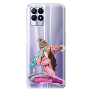 Odolné silikónové puzdro iSaprio - Kissing Mom - Brunette and Boy - Realme 8i