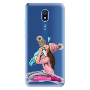 Odolné silikónové puzdro iSaprio - Kissing Mom - Brunette and Boy - Xiaomi Redmi 8A