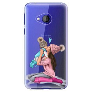 Plastové puzdro iSaprio - Kissing Mom - Brunette and Boy - HTC U Play