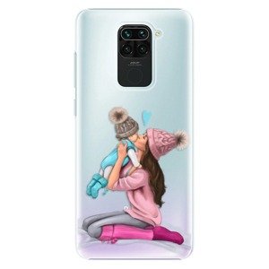 Plastové puzdro iSaprio - Kissing Mom - Brunette and Boy - Xiaomi Redmi Note 9