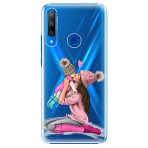 Plastové puzdro iSaprio - Kissing Mom - Brunette and Girl - Huawei Honor 9X