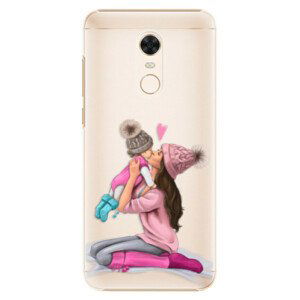 Plastové puzdro iSaprio - Kissing Mom - Brunette and Girl - Xiaomi Redmi 5 Plus