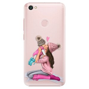 Plastové puzdro iSaprio - Kissing Mom - Brunette and Girl - Xiaomi Redmi Note 5A / 5A Prime