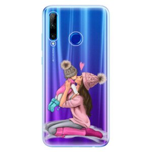 Odolné silikónové puzdro iSaprio - Kissing Mom - Brunette and Girl - Huawei Honor 20 Lite