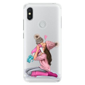 Plastové puzdro iSaprio - Kissing Mom - Brunette and Girl - Xiaomi Redmi S2