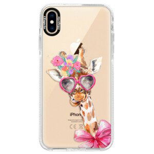 Silikónové púzdro Bumper iSaprio - Lady Giraffe - iPhone XS Max