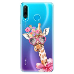 Odolné silikonové pouzdro iSaprio - Lady Giraffe - Huawei P30 Lite