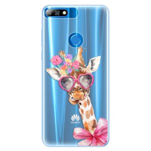 Silikónové puzdro iSaprio - Lady Giraffe - Huawei Y7 Prime 2018