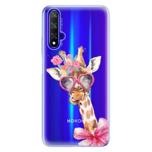 Odolné silikónové puzdro iSaprio - Lady Giraffe - Huawei Honor 20