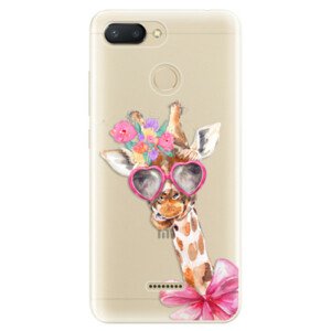 Odolné silikónové puzdro iSaprio - Lady Giraffe - Xiaomi Redmi 6