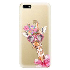 Odolné silikónové puzdro iSaprio - Lady Giraffe - Huawei Y5 2018