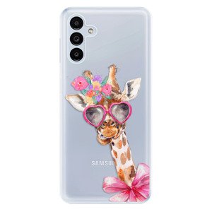 Odolné silikónové puzdro iSaprio - Lady Giraffe - Samsung Galaxy A13 5G