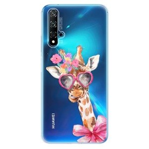 Odolné silikónové puzdro iSaprio - Lady Giraffe - Huawei Nova 5T