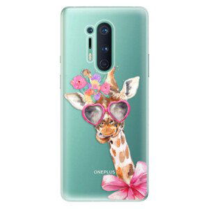 Odolné silikónové puzdro iSaprio - Lady Giraffe - OnePlus 8 Pro