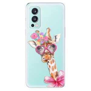 Odolné silikónové puzdro iSaprio - Lady Giraffe - OnePlus Nord 2 5G