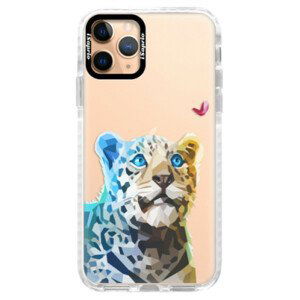 Silikónové puzdro Bumper iSaprio - Leopard With Butterfly - iPhone 11 Pro