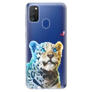 Odolné silikónové puzdro iSaprio - Leopard With Butterfly - Samsung Galaxy M21