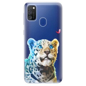 Odolné silikónové puzdro iSaprio - Leopard With Butterfly - Samsung Galaxy M21