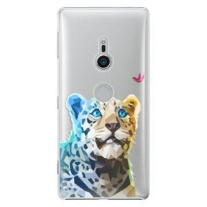 Plastové puzdro iSaprio - Leopard With Butterfly - Sony Xperia XZ2
