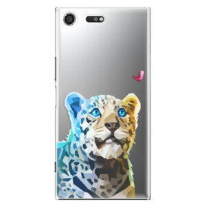 Plastové puzdro iSaprio - Leopard With Butterfly - Sony Xperia XZ Premium