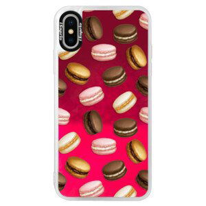 Neónové púzdro Pink iSaprio - Macaron Pattern - iPhone XS