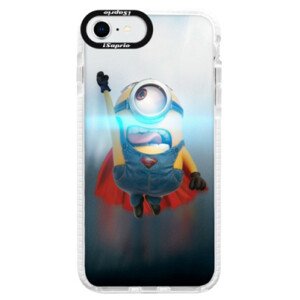 Silikónové puzdro Bumper iSaprio - Mimons Superman 02 - iPhone SE 2020