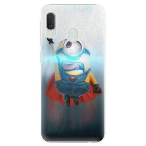 Plastové puzdro iSaprio - Mimons Superman 02 - Samsung Galaxy A20e