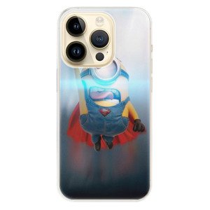 Odolné silikónové puzdro iSaprio - Mimons Superman 02 - iPhone 14 Pro