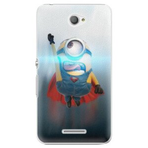 Plastové puzdro iSaprio - Mimons Superman 02 - Sony Xperia E4