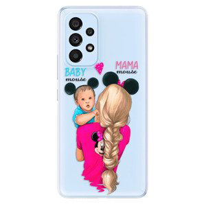 Odolné silikónové puzdro iSaprio - Mama Mouse Blonde and Boy - Samsung Galaxy A73 5G