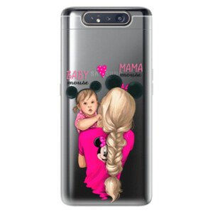 Odolné silikónové puzdro iSaprio - Mama Mouse Blond and Girl - Samsung Galaxy A80